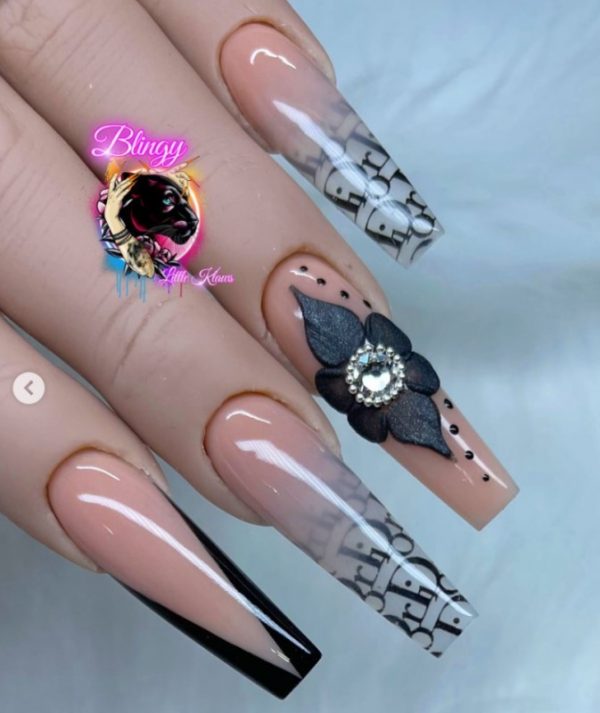 Designer Inspired Nail Art Transfer Foil Design 29 - Image 4