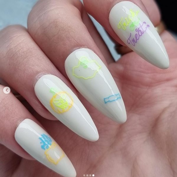 Florescent Halloween Nail Art Stickers - Image 4
