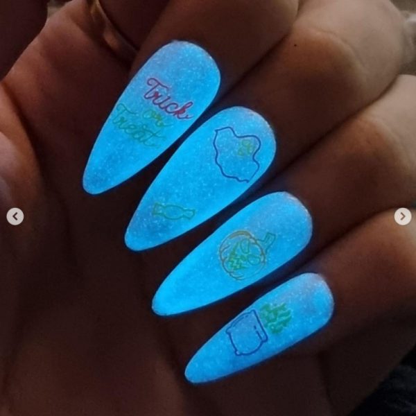 Florescent Halloween Nail Art Stickers - Image 3