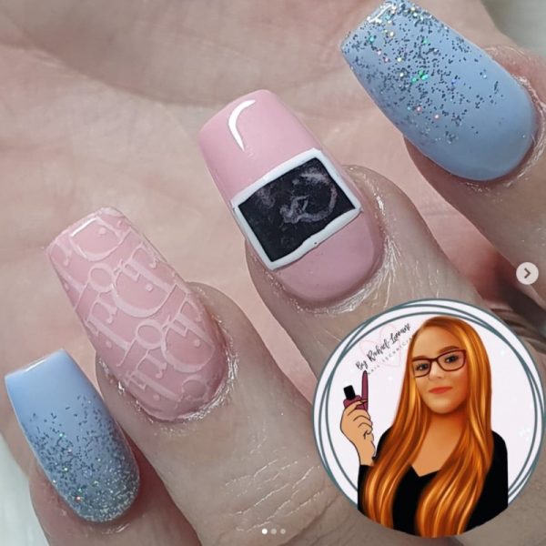 Designer Inspired Nail Art Transfer Foil Design 28 - Image 3