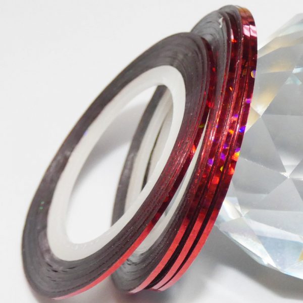 Red Holographic Striping Tape 1mm