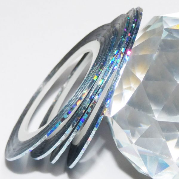 Silver Holographic Striping Tape 1mm