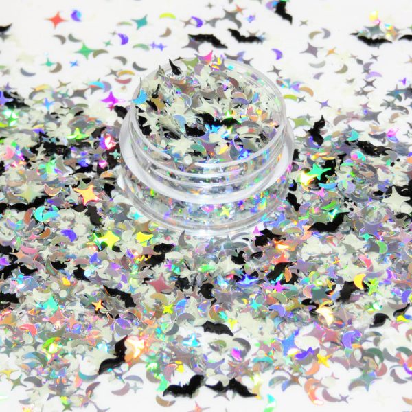 Halloween Shape Mix Moons Stars Bats Glow In The Dark Shapes Blend 3