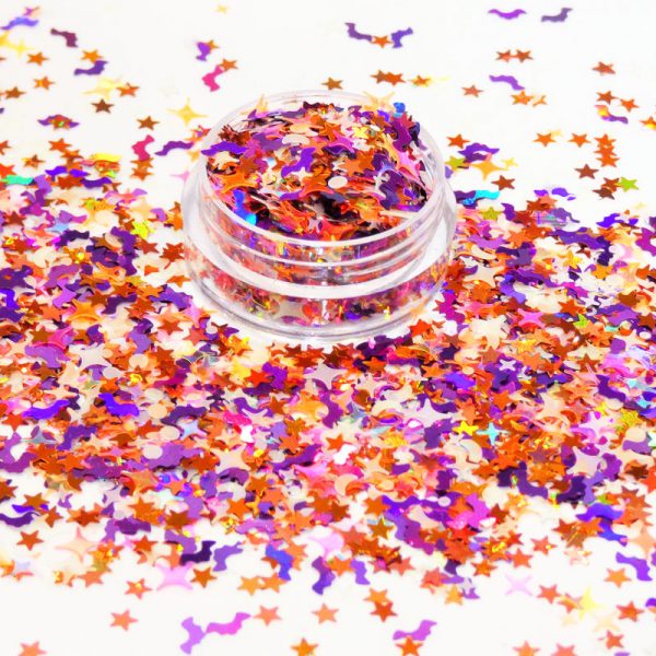 Halloween Shape Mix Stars Bats and Glow In The Dark Shapes Blend 2