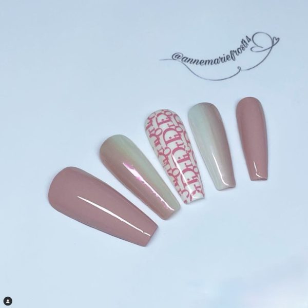 Designer Inspired Nail Art Transfer Foil Design 30 - Image 2