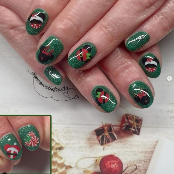 Christmas Minnie And Mickey Mouse Nail Art Stickers Design 283 - Image 2