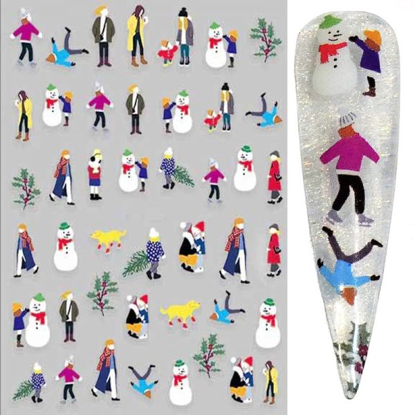Christmas Snow Day Nail Art Stickers