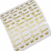 Queen & Crown Vinyle Nail Stickers Gold Metallic