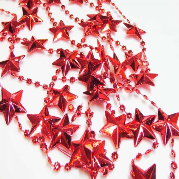 Red 3D Star Garland