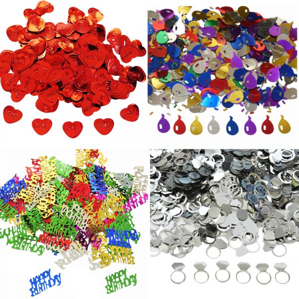 Craft Embellishments Table confetti