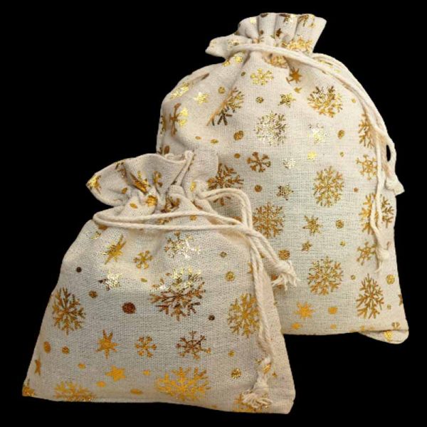 Snowflake Drawstring Bag Pouch