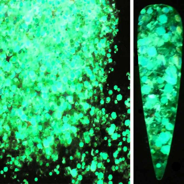 Christmas Glow In The Dark Glitter Mix