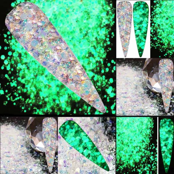 Christmas Glow In The Dark Glitter Mix MAIN