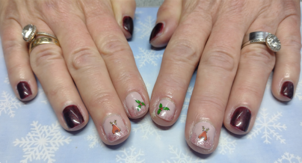 Glow In The Dark Xmas Nail Art Water Decals Set Of 4 - Image 2