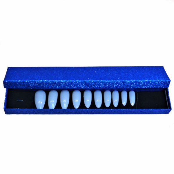 Blue Glitter Press On Nails Box