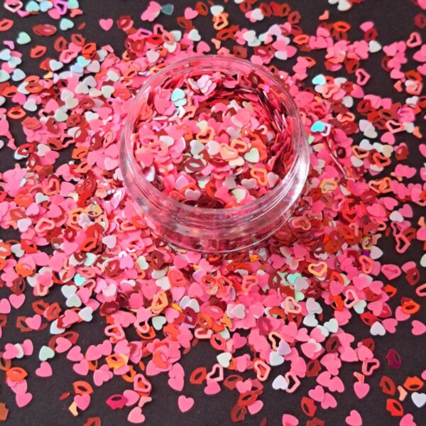 Sugar Lips Hearts And Lips Glitter Shape Mix