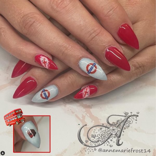Union Jack Nail Art Water Decals VE Day Nail Art Water Slide Nail Decals - Image 2