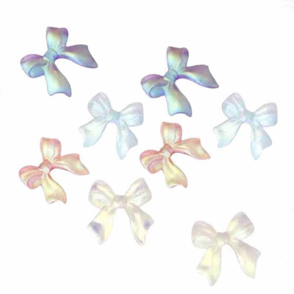 Aurora Acrylic Ribbon Bows Nail Art Charms - Image 4