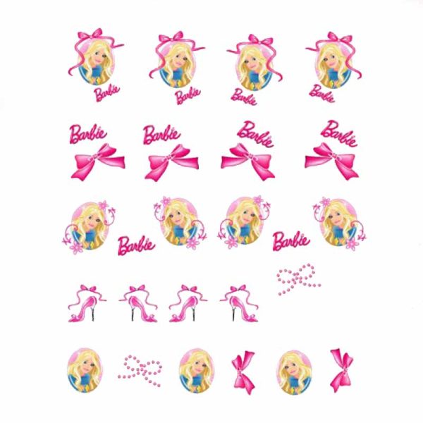 Barbie Cartoon Water Decals Design 1794