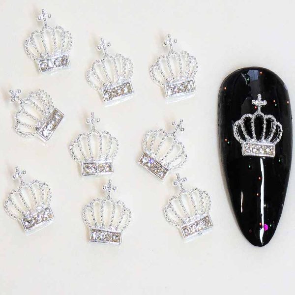 Crown Clear Crystal Alloy Nail Art Design 2