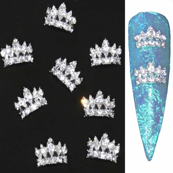 Crown Clear Crystal Alloy Nail Art Design 6