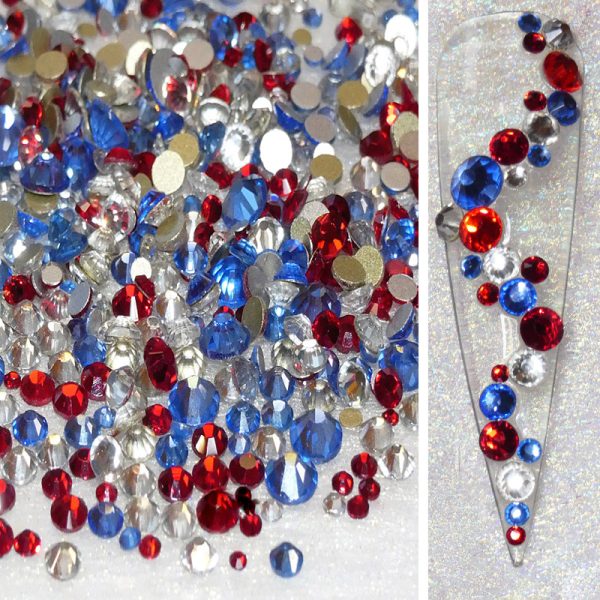 Queens Jubilee Nail Art Crystal Mix