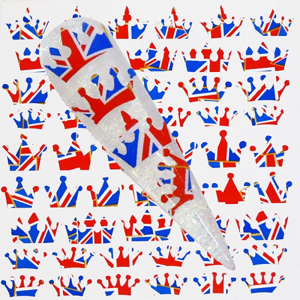 Union Jack Queens Jubilee Crown Vinyl Stickers