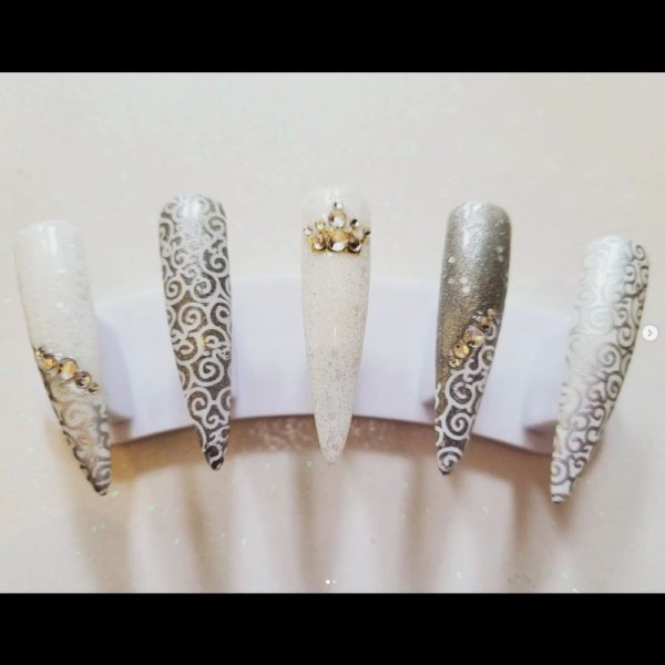 Crown Nail Art Stickers With Crystals VE Day Crown Nail Stickers - Image 4