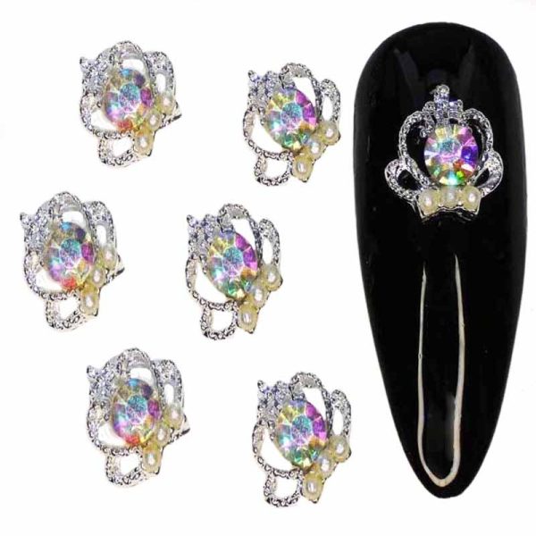 Crown AB Clear Crystal Alloy Nail Art Design 4