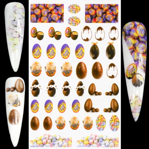 Easter Creme Egg Nail Art Water Slide Water Decals