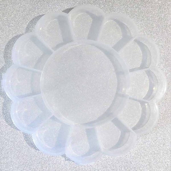 Flower Shape Bead Box Nail Art Crystals Storage Box Container 13 Compartments