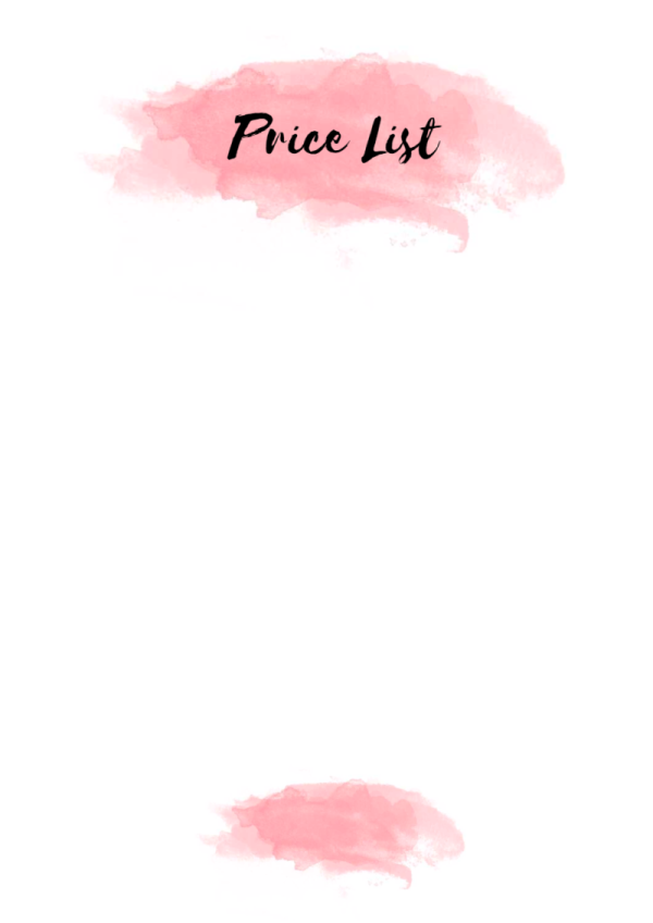 Personalised Nail Salon Price Lists Customised To Your Own Design - Image 6