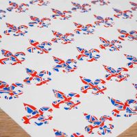 25 mm Union Jack Stickers Fleur De Lis x 80
