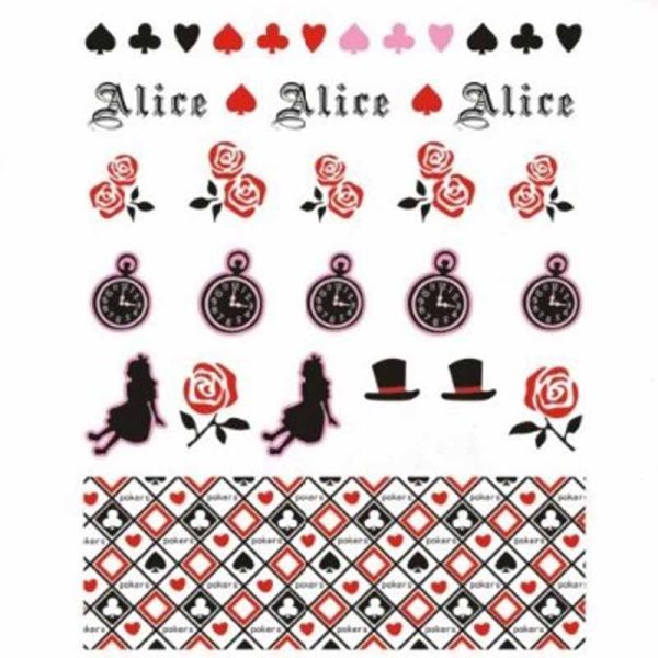 Alice In Wonderland Water Decal Design 2082