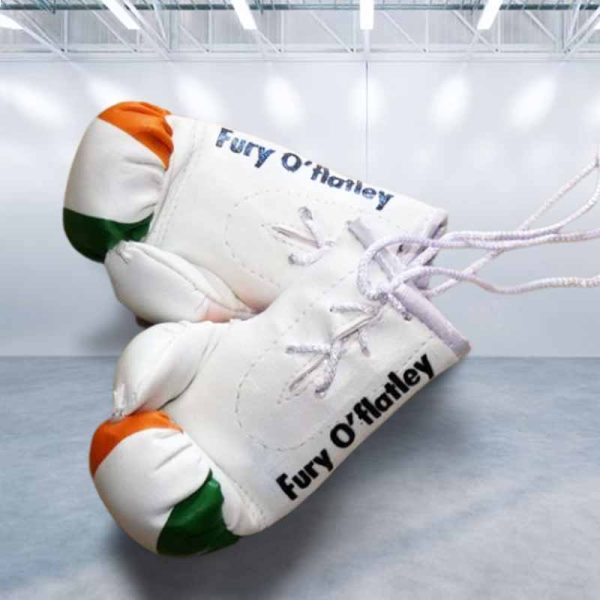 Personalised Irish Mini Boxing Gloves For Cars & Gifts Commemorative Boxing Ireland Mini Boxing Gloves - Image 2