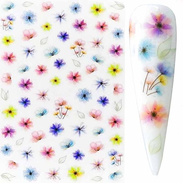 Flower Nail Art Stickers Design 023