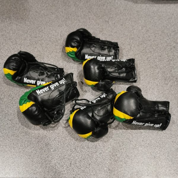 Personalised Jamaican Mini Boxing Gloves For Cars & Gifts Commemorative Boxing Jamaica Mini Boxing Gloves - Image 7