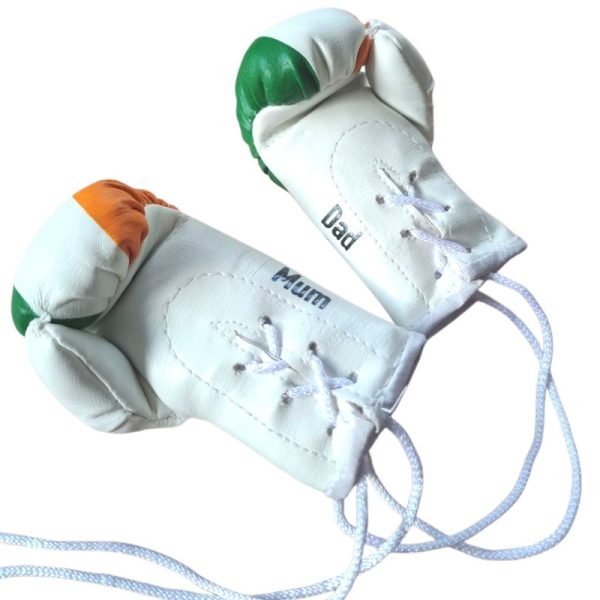 Personalised Irish Mini Boxing Gloves For Cars & Gifts Commemorative Boxing Ireland Mini Boxing Gloves - Image 5