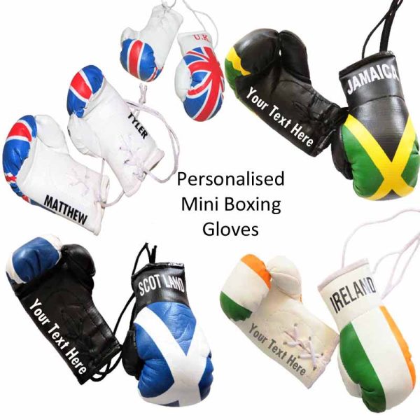 Personalised Indian Mini Boxing Gloves For Cars & Gifts Commemorative Boxing India Mini Boxing Gloves - Image 4