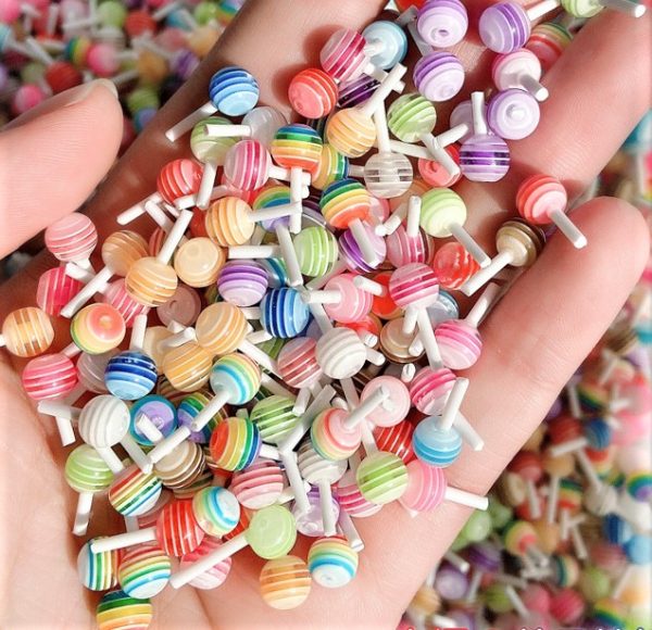 Mini Lollipop Nail Art Charms x 10 - Image 4