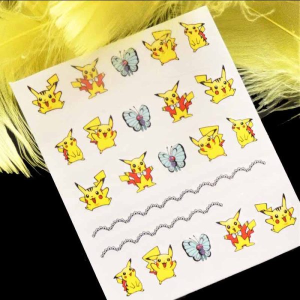 Pikachu Cartoon Water Decals Design 1786