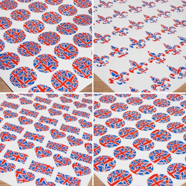 Union Jack Party Bag Stickers