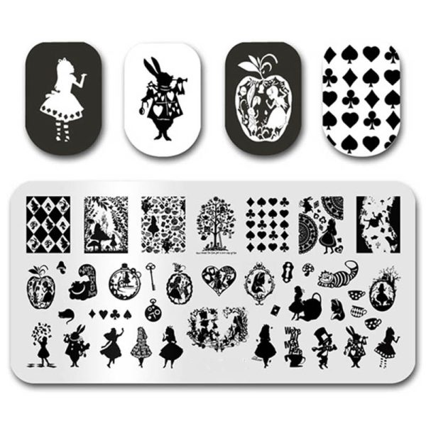 Alice In Wonderland Stamping Plate Design 024