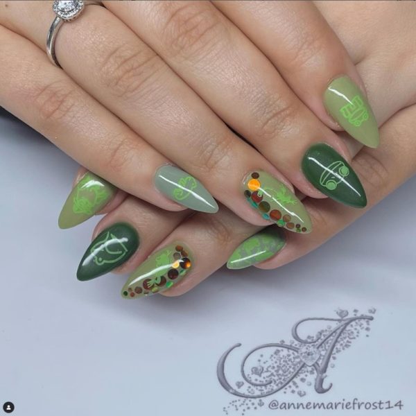 Chameleon Bronze to Gold and Green Dot Glitter Mix - Image 2