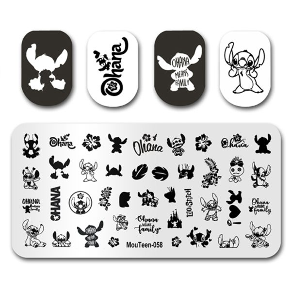 Disney Stitch Stamping Plate Design 058