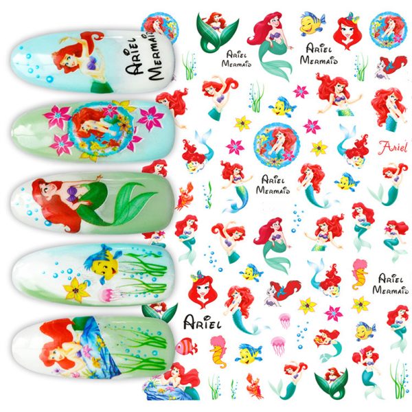 Disney Ariel Mermaid Nail Stickers Design 101