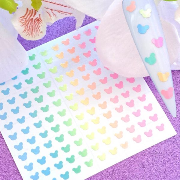 Mickey Mouse Pastel Heads Vinyl Stickers