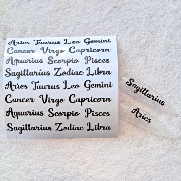 Zodiac Vinyl Stickers Black