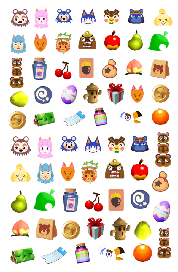 Animal Crossing water decals