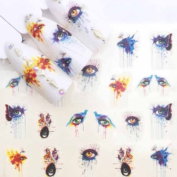 Dripping Eyes Water Decals Design 3285